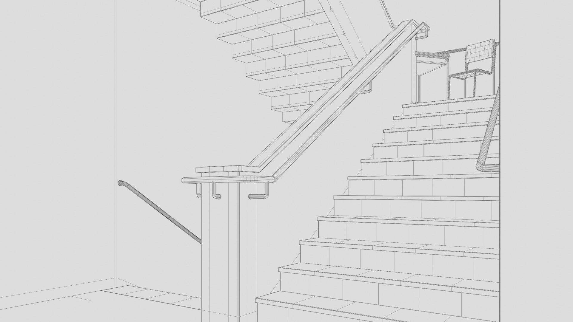 Japanese School Hallway 3d Scene Low-poly 3D model_24