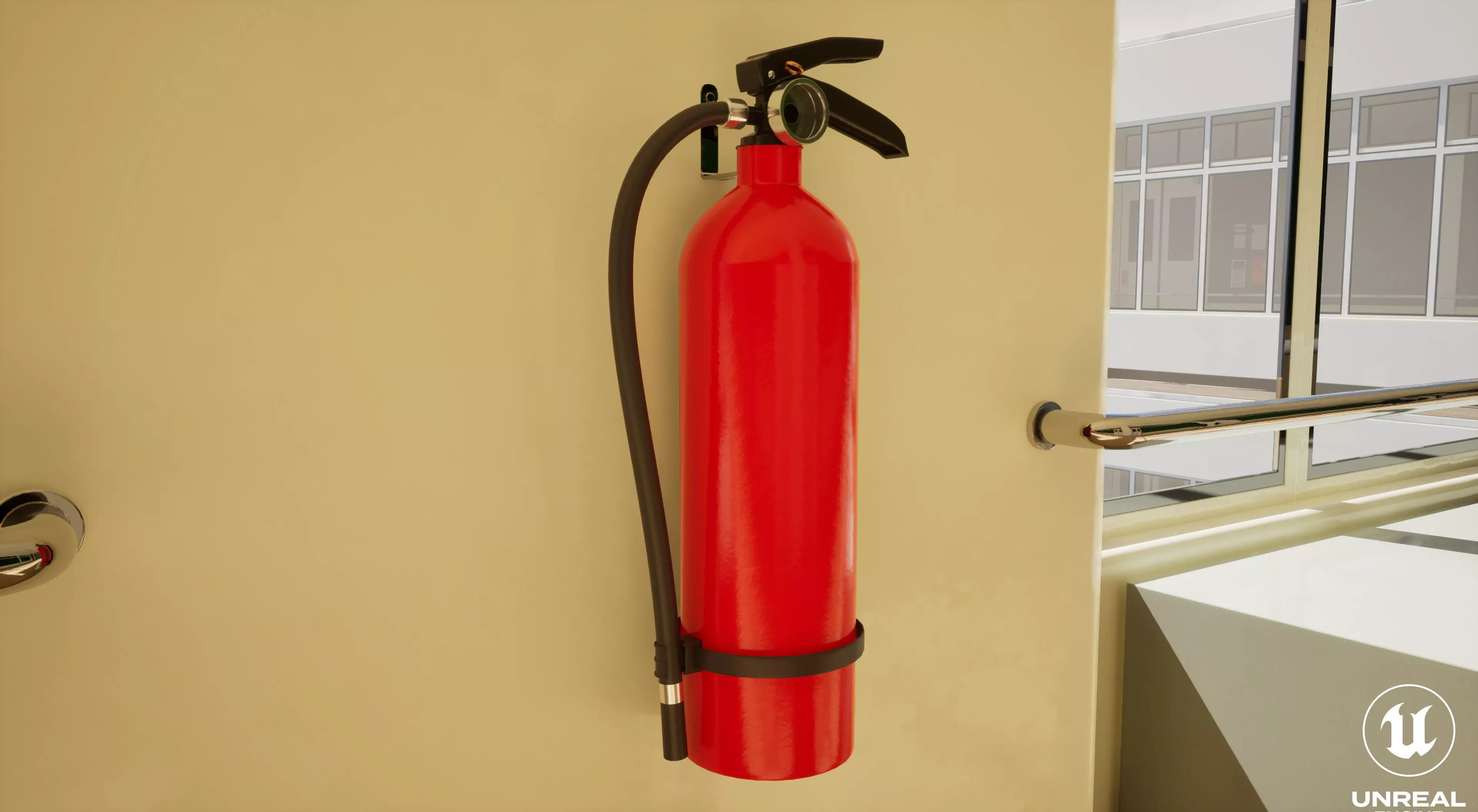 Japanese School Hallway 3d Scene Low-poly 3D model_9