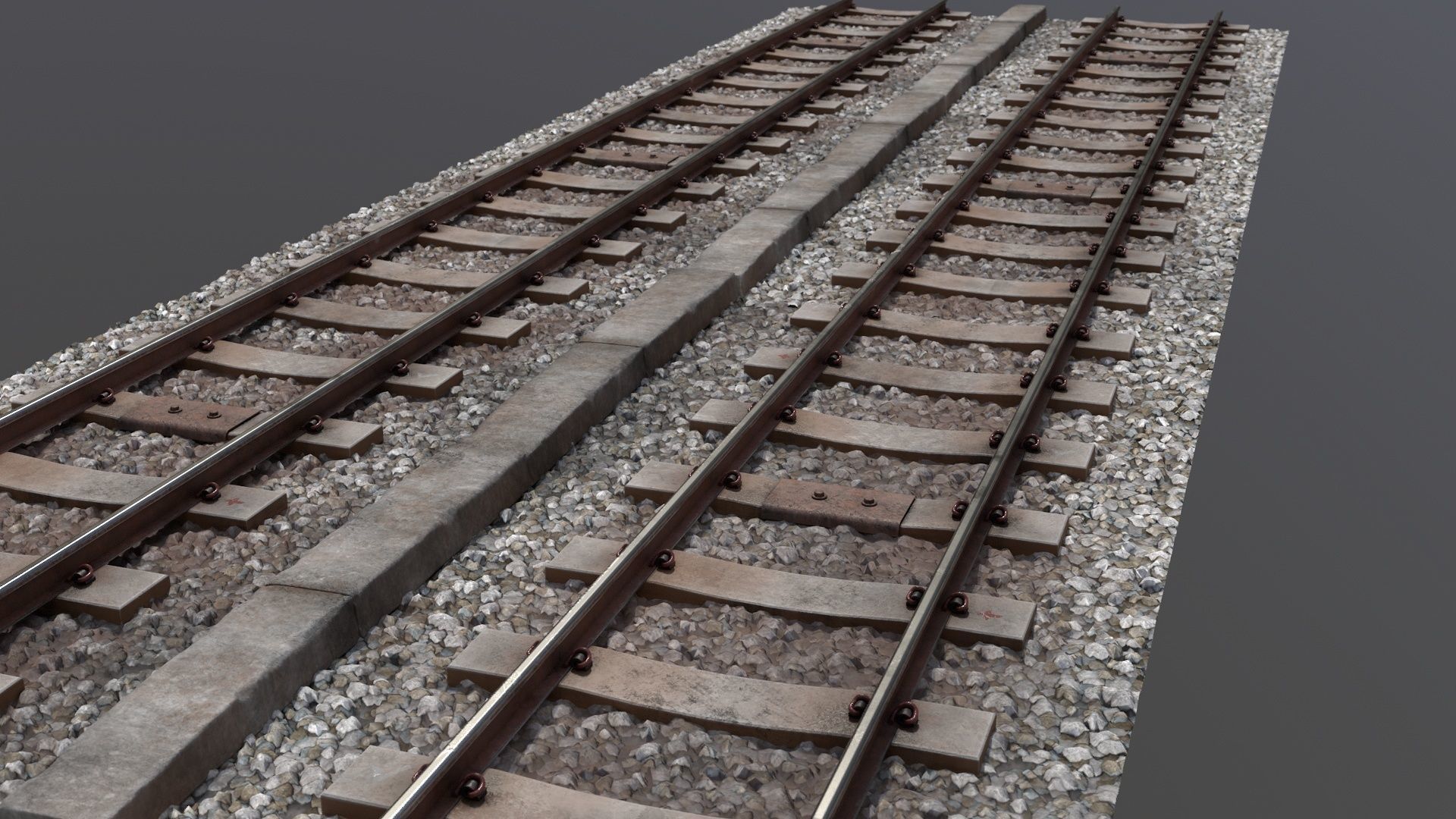 Railroad Tracks 3D model_6