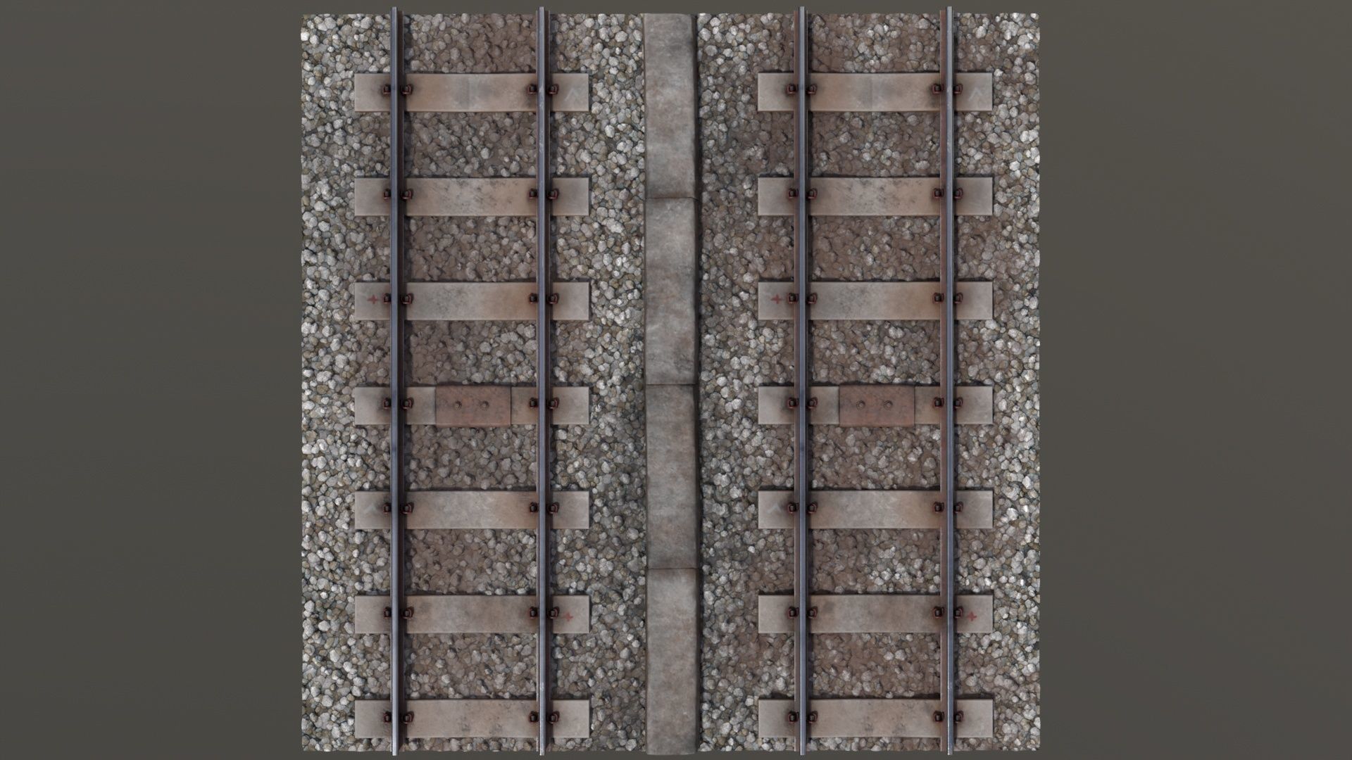 Railroad Tracks 3D model_3