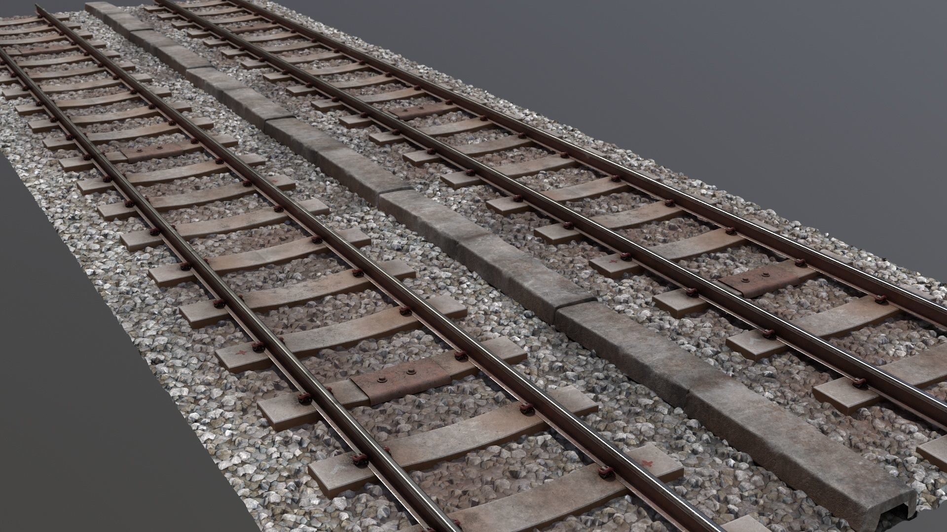 Railroad Tracks 3D model_5