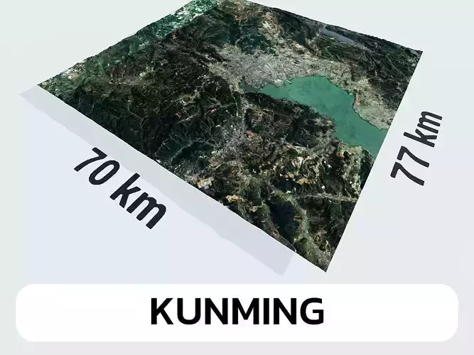 Kunming China City Landscape 3D Model