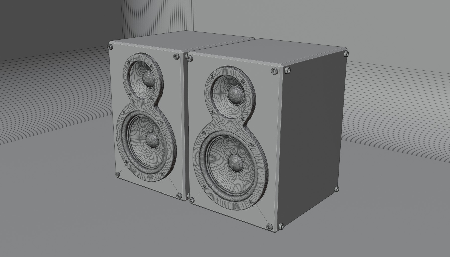 Glass Loud Speakers 3D model_3