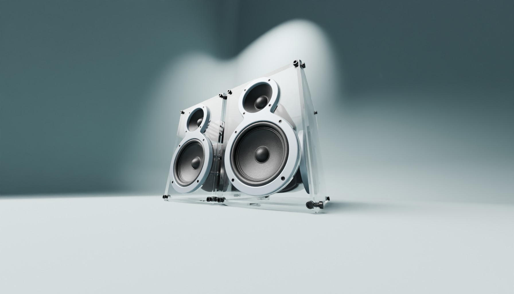 Glass Loud Speakers 3D model_5