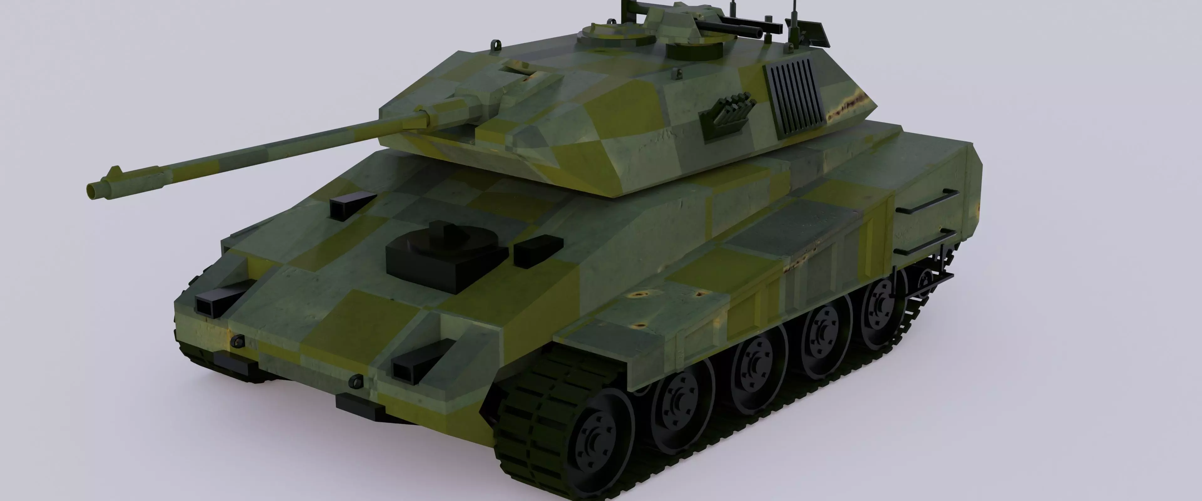 War Cyber Tank Re01 concept Free version demo Free low-poly 3D model