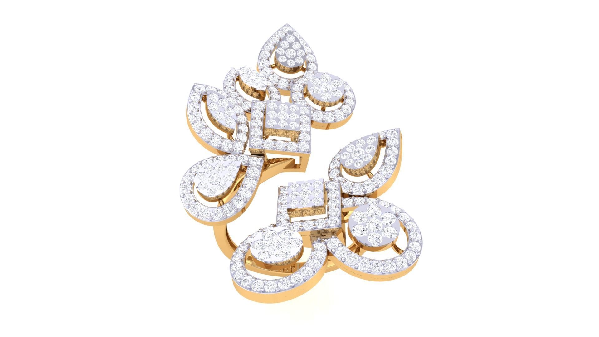 Women Cocktail Ring 3dm STL OBJ FBX Renders Details 3D print model_3