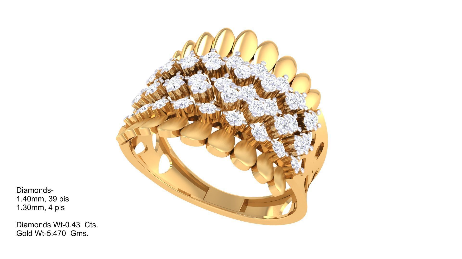 Women Ring 3dm STL OBJ FBX Renders Details 3D print model_1