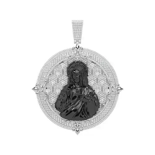 Black Jesus Pendant 