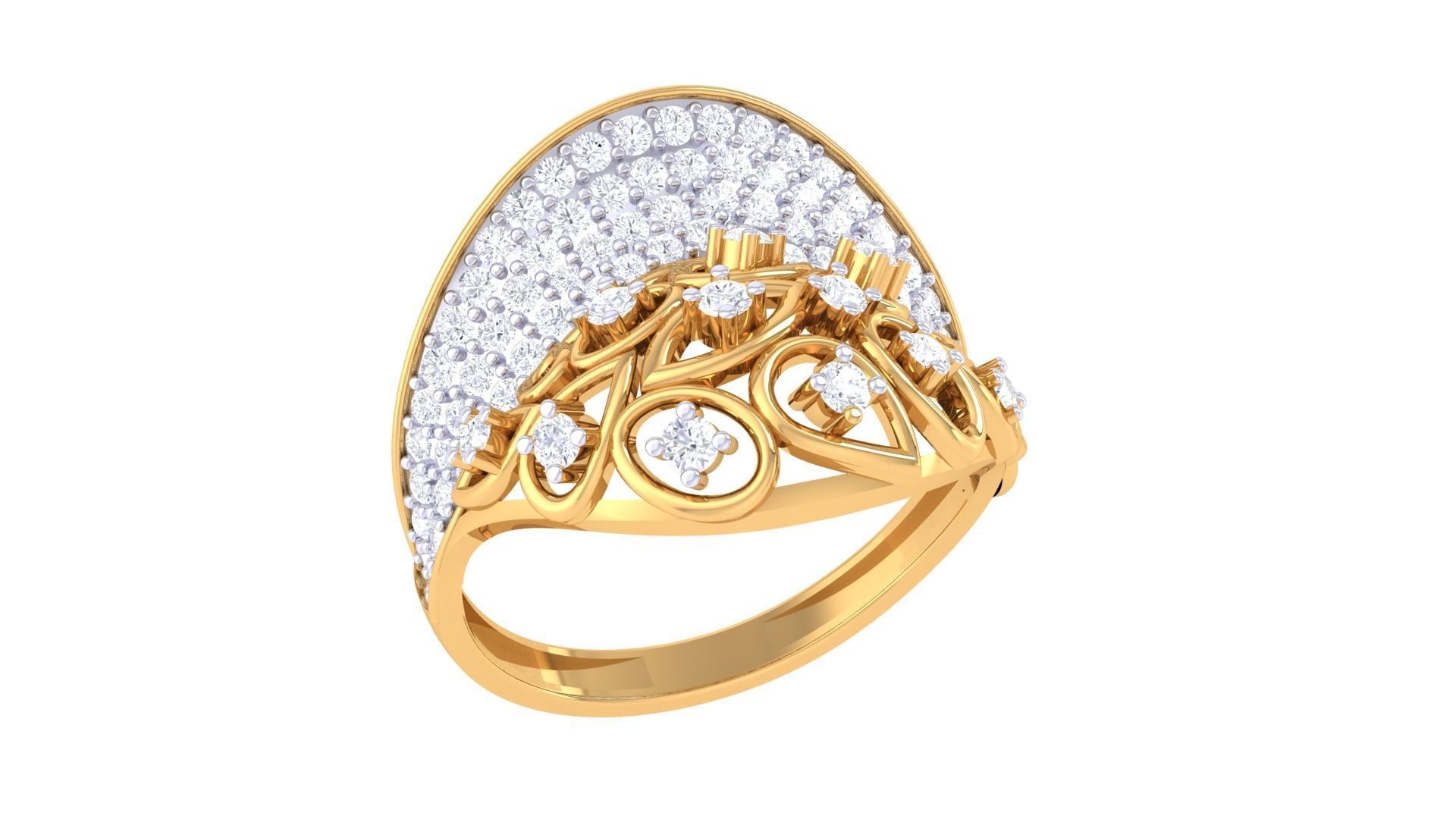 Women Ring 3dm STL OBJ FBX Renders Details 3D print model_2