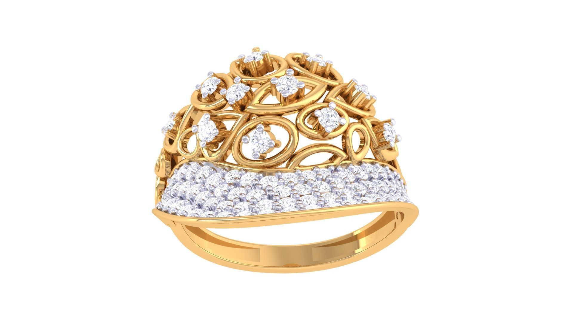 Women Ring 3dm STL OBJ FBX Renders Details 3D print model_3