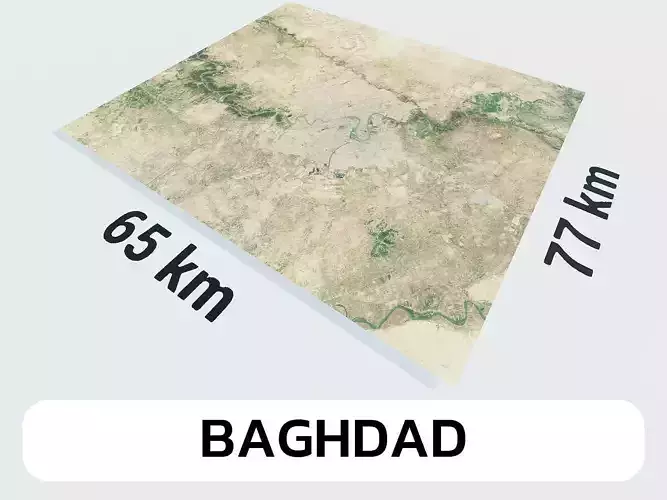 Baghdad Iraq City Landscape 3D Model