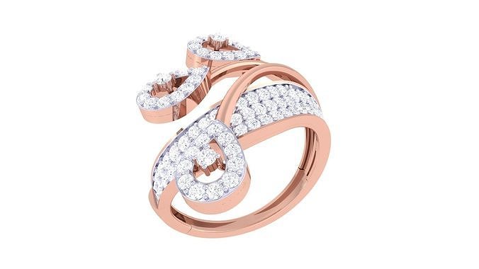 Women Ring 3dm STL OBJ FBX Renders Details 3D print model