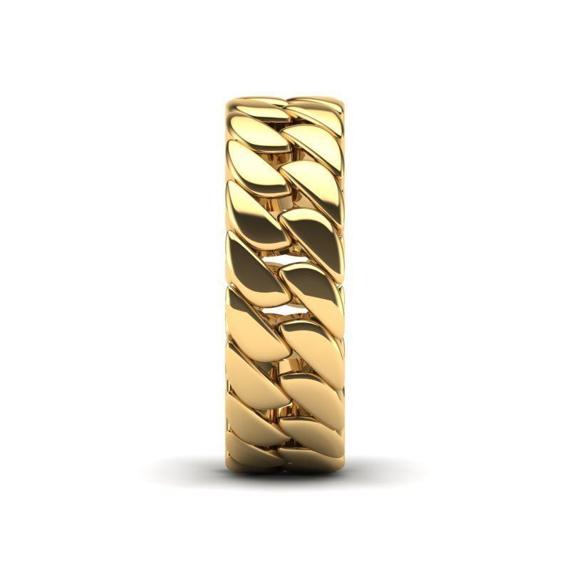 3D Print Ready Cuban Link Ring 3D print model_4