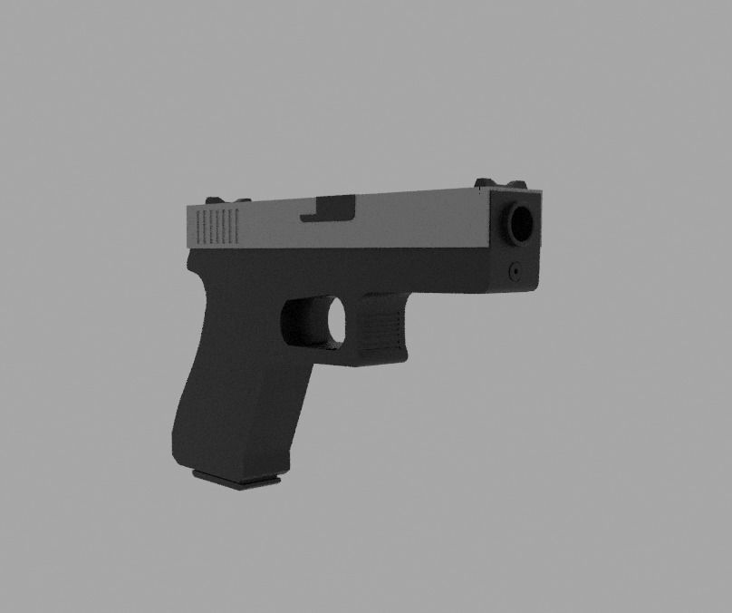 Low Poly Guns Pack Low-poly 3D model_8