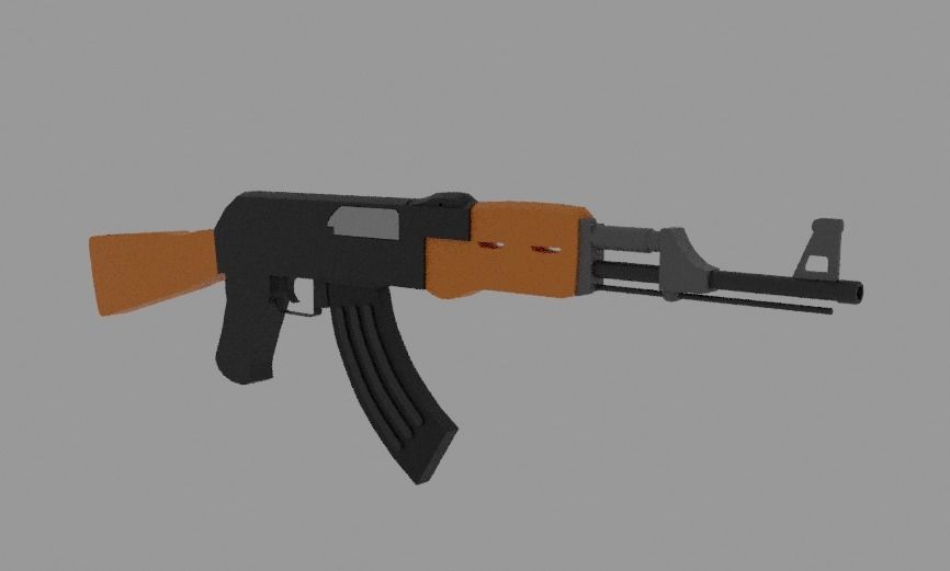 Low Poly Guns Pack Low-poly 3D model_2