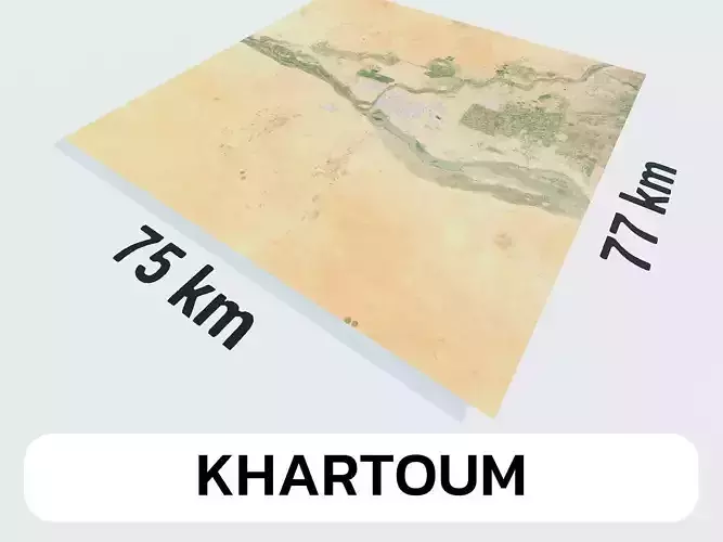 Khartoum Sudan City Landscape 3D Model