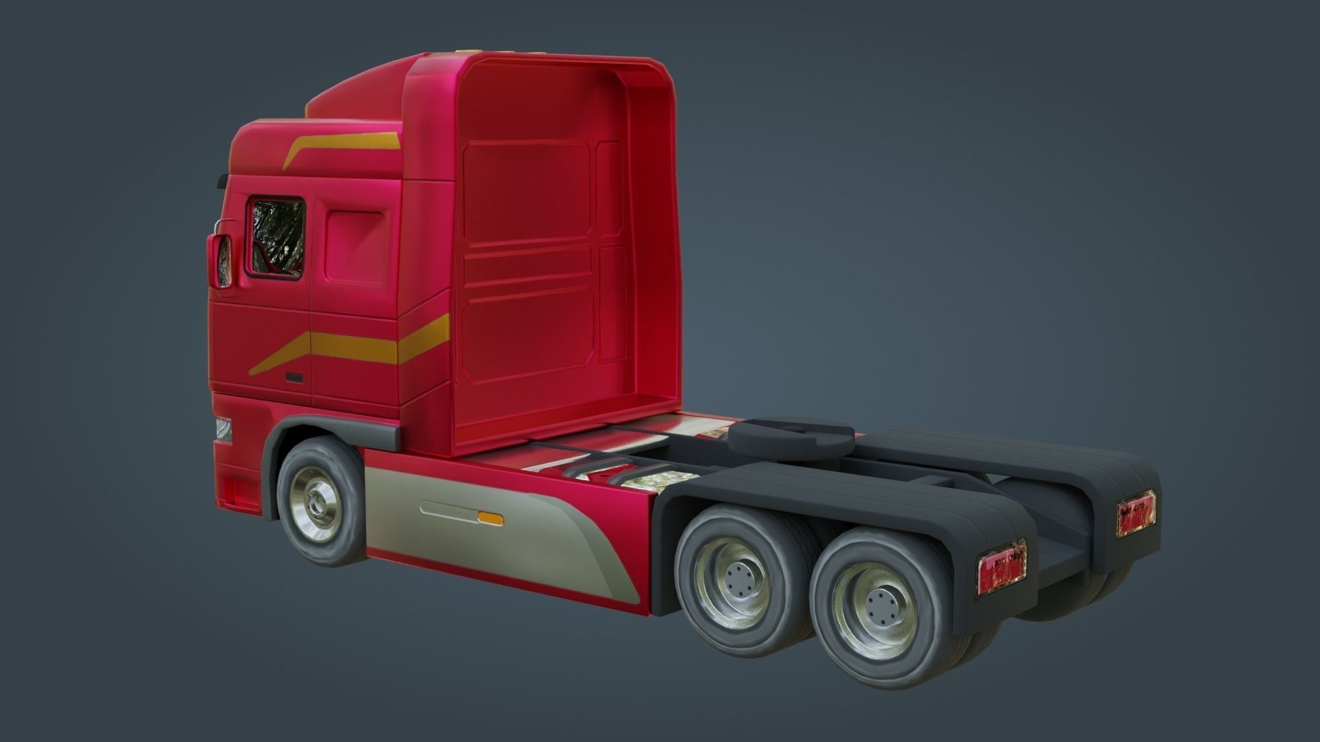 Truck - Low Poly - Game Ready - PBR Low-poly 3D model_4