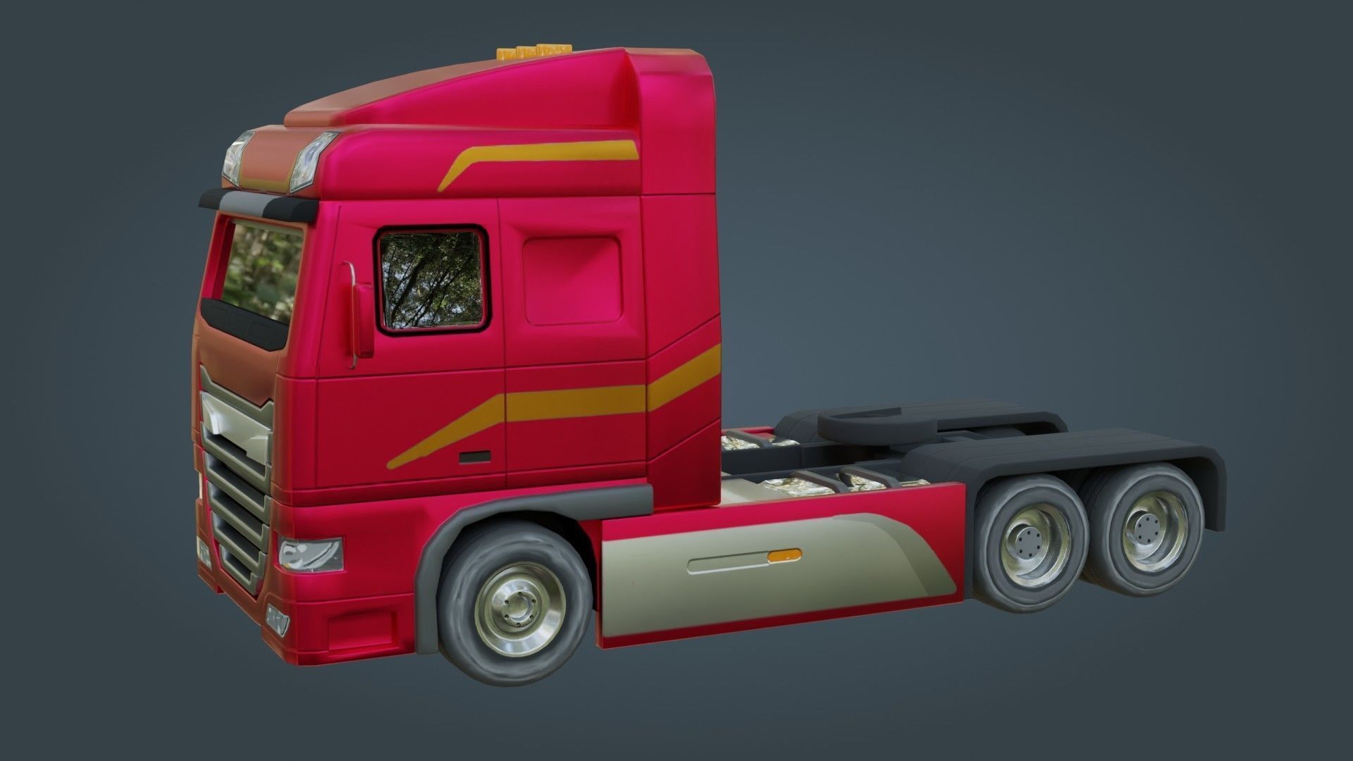 Truck - Low Poly - Game Ready - PBR Low-poly 3D model_2
