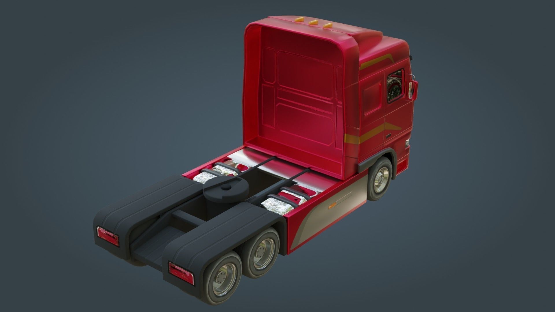 Truck - Low Poly - Game Ready - PBR Low-poly 3D model_13