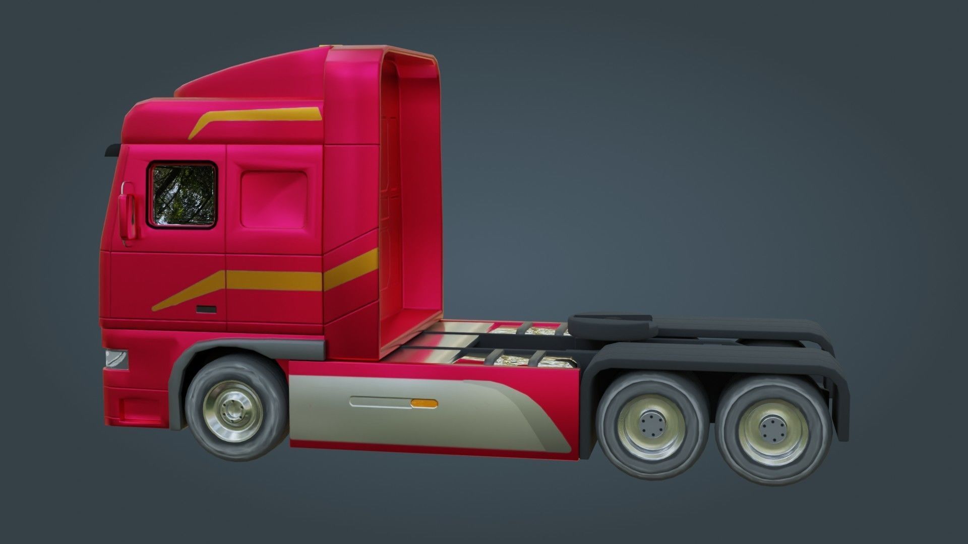 Truck - Low Poly - Game Ready - PBR Low-poly 3D model_3