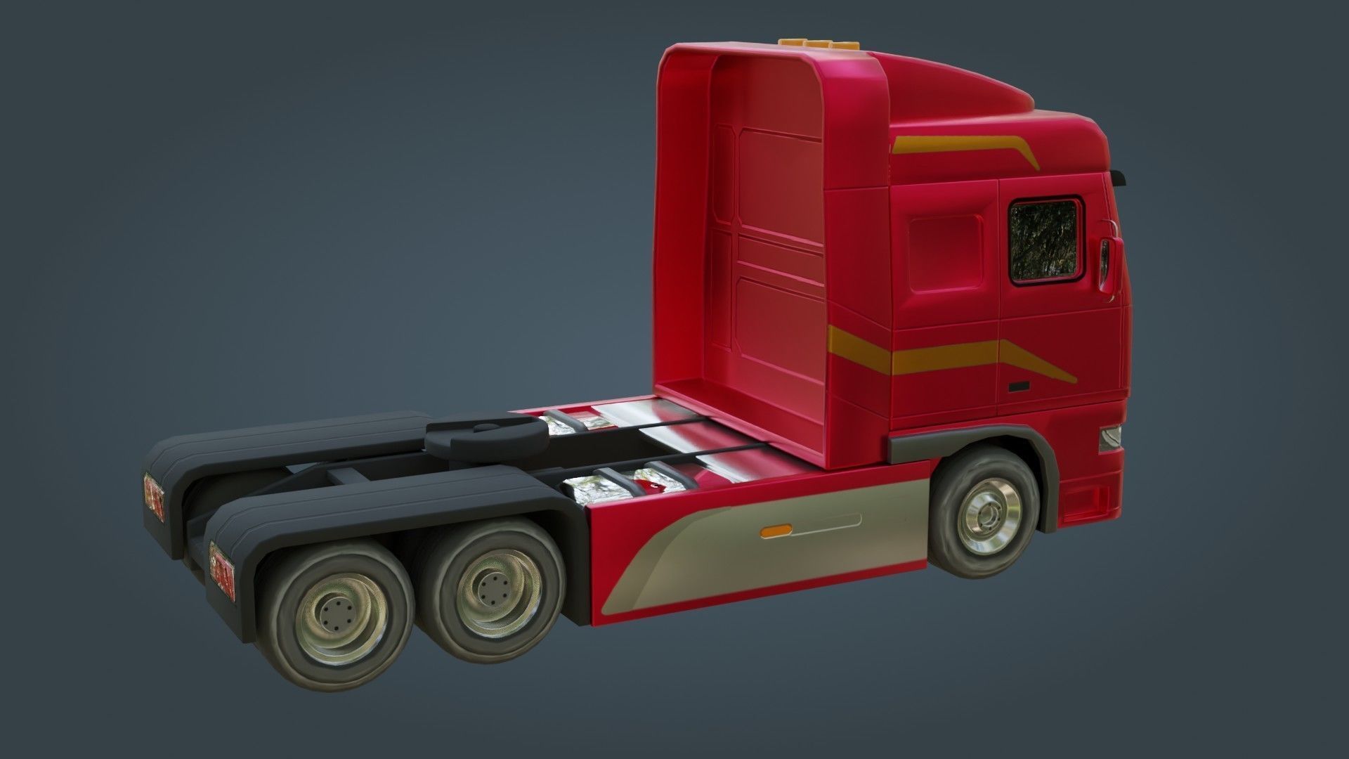 Truck - Low Poly - Game Ready - PBR Low-poly 3D model_7