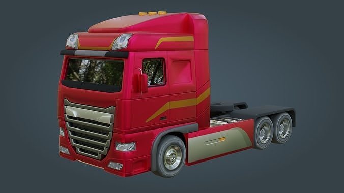 Truck - Low Poly - Game Ready - PBR Low-poly 3D model