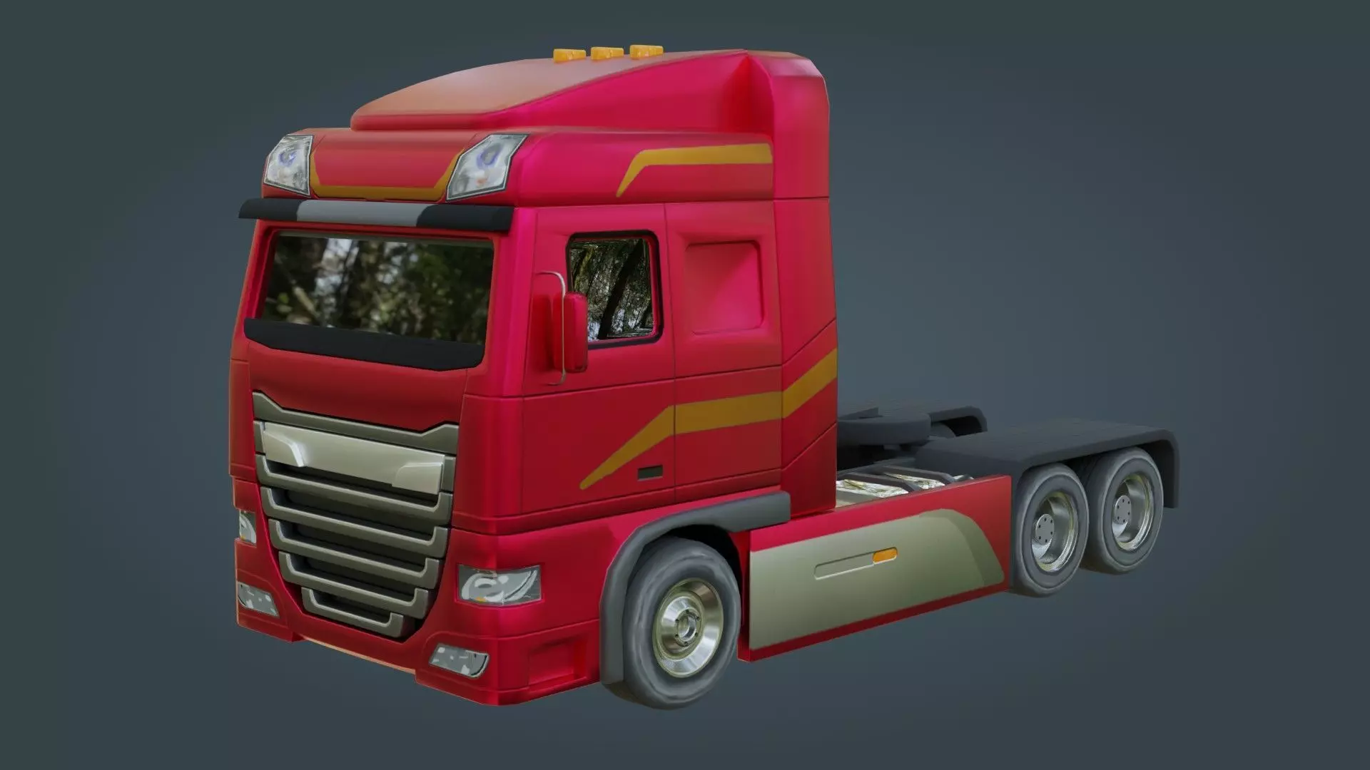 Truck - Low Poly - Game Ready - PBR Low-poly 3D model_0