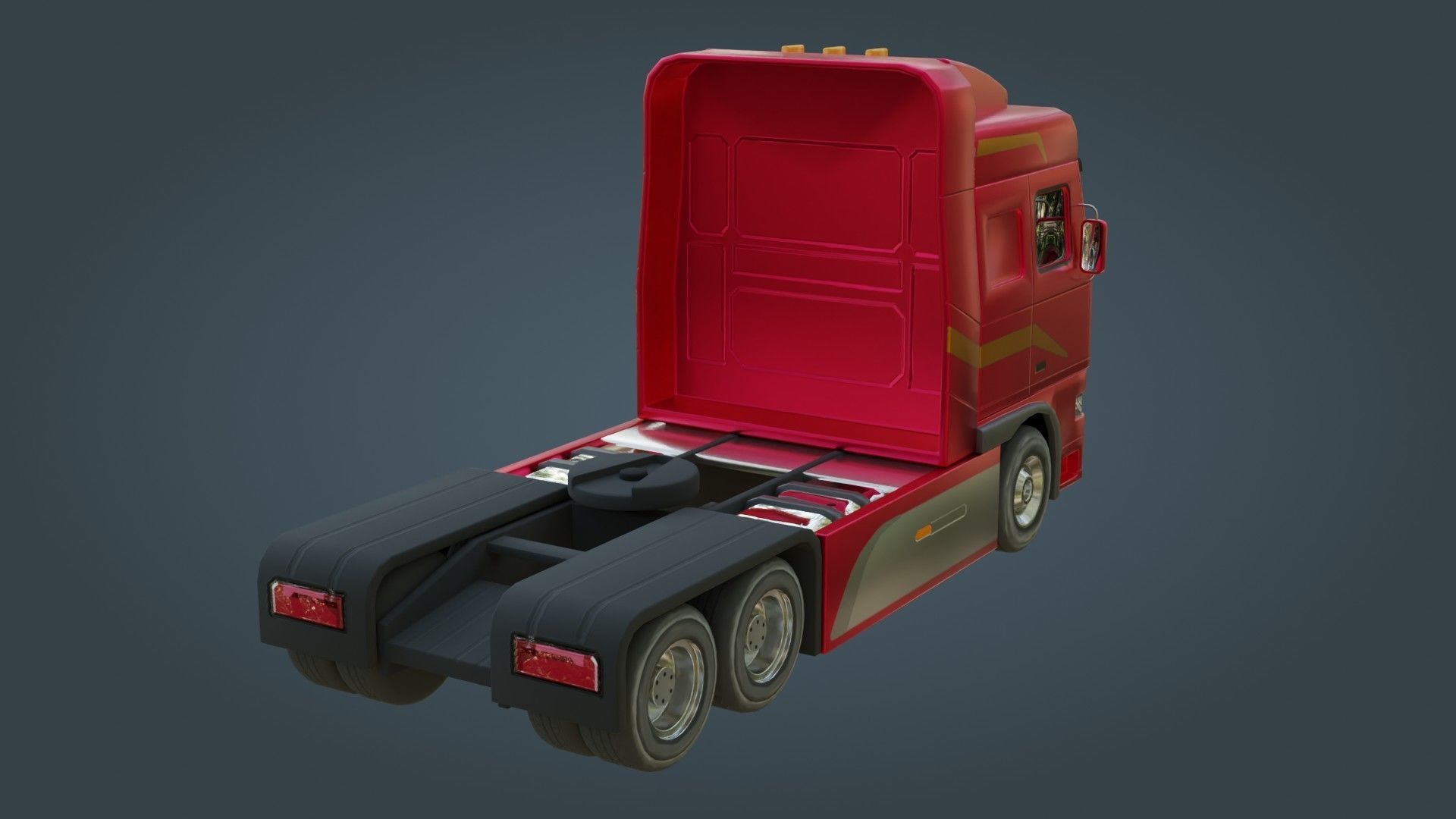 Truck - Low Poly - Game Ready - PBR Low-poly 3D model_6