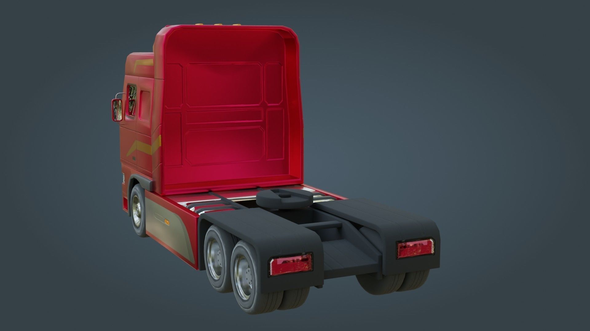 Truck - Low Poly - Game Ready - PBR Low-poly 3D model_5