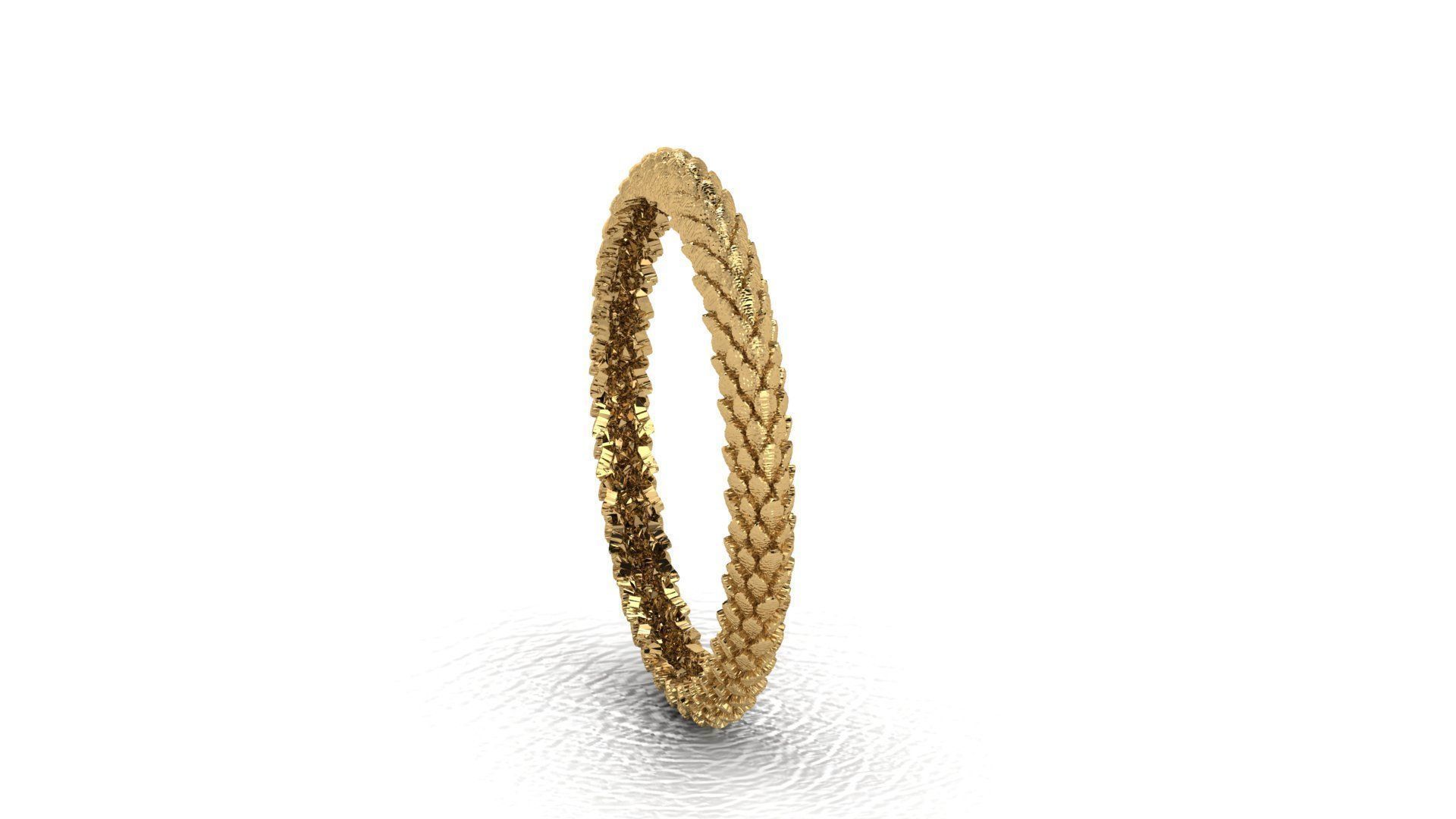Snake Ring 3D print model_3