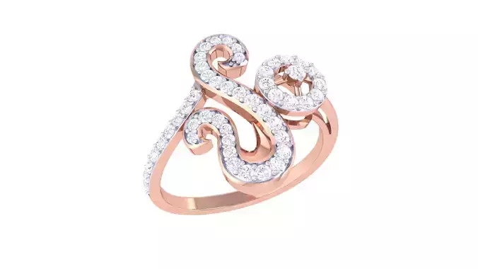 Women Cocktail Ring 3dm STL OBJ FBX Renders Details