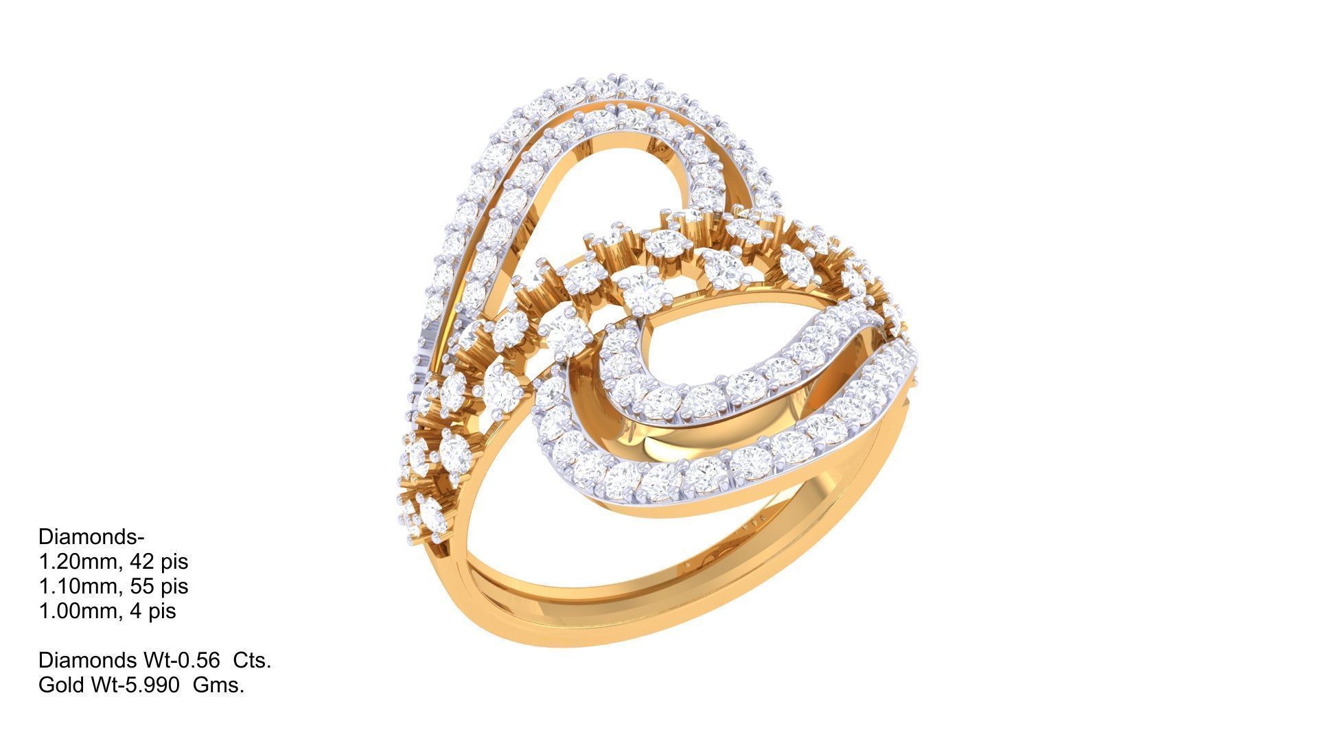 Women Ring 3dm STL OBJ FBX Renders Details 3D print model_1