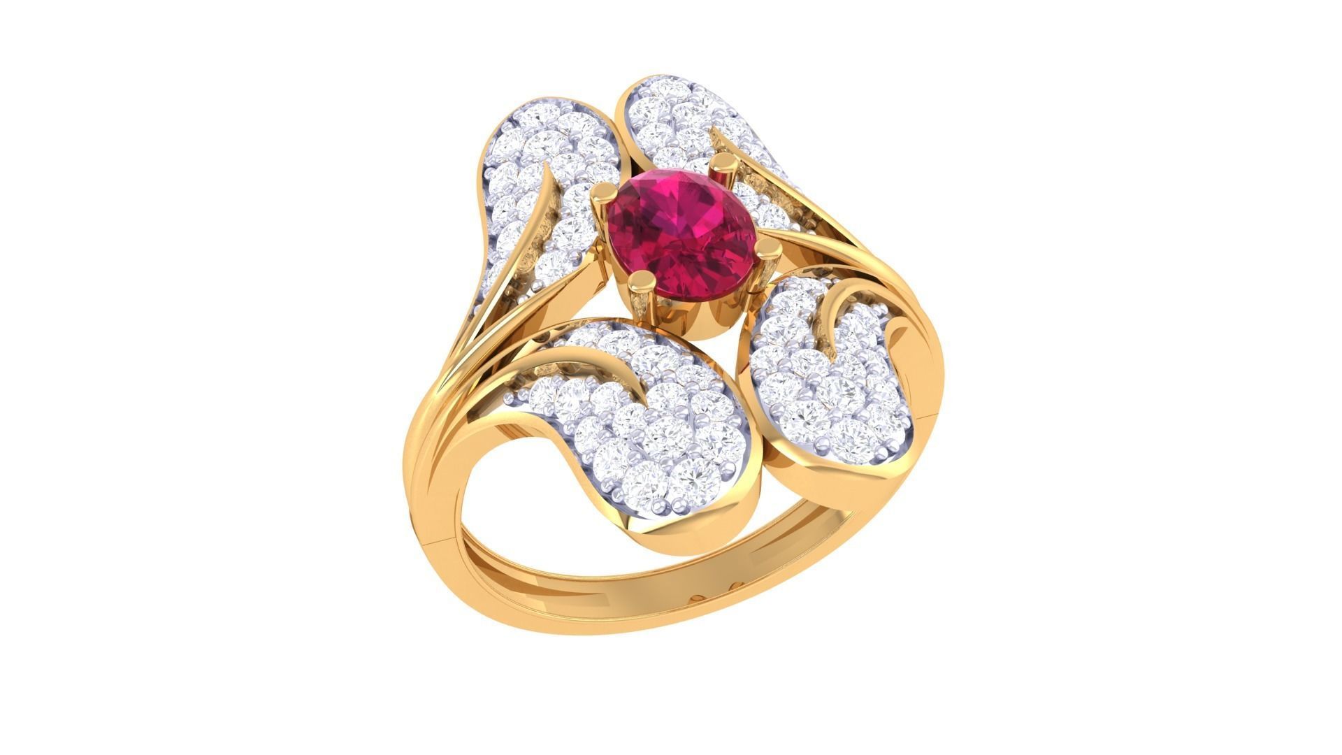 Women Ring 3dm STL OBJ FBX Renders Details 3D print model_2