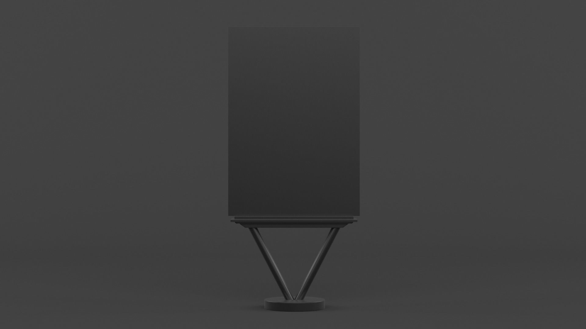 Billboard sign stand 3D model_6