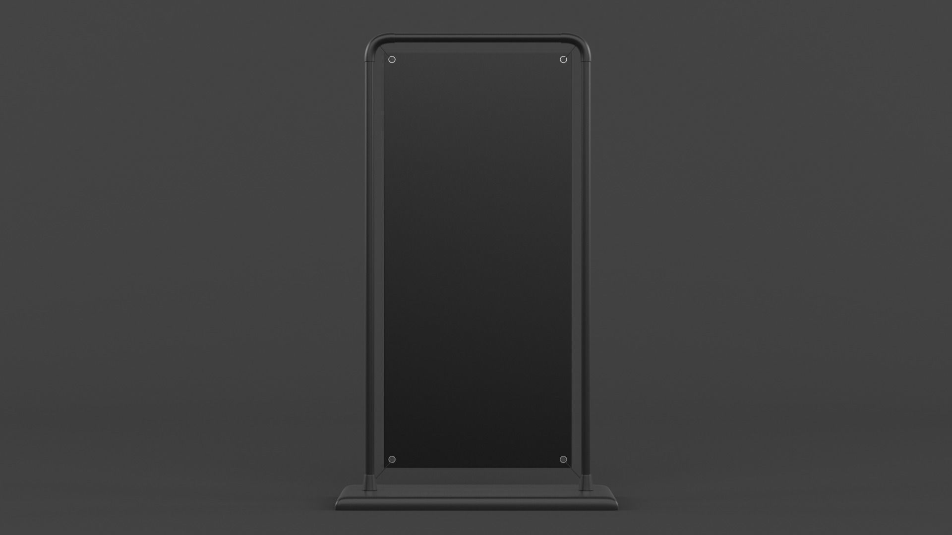 Billboard sign stand 3D model_2