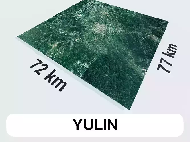 Yulin China City Landscape 3D Model 3D model