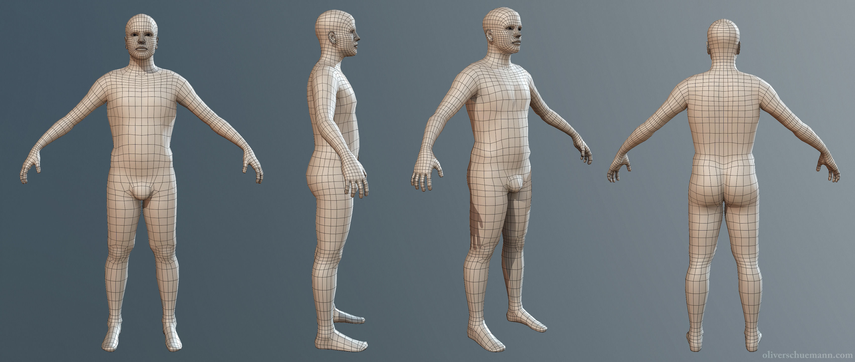 Male Basemesh 3D model_1