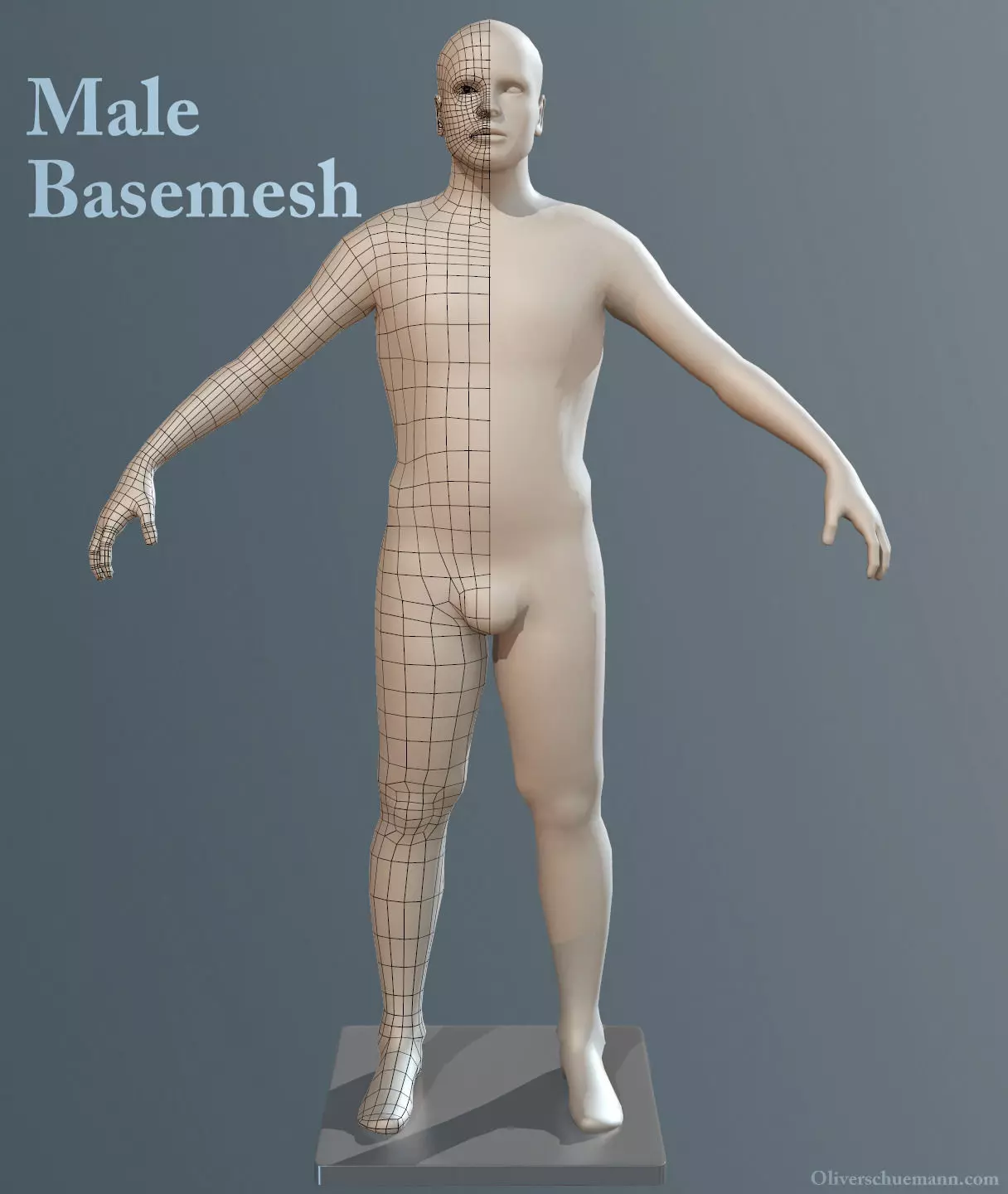 Male Basemesh 3D model_0