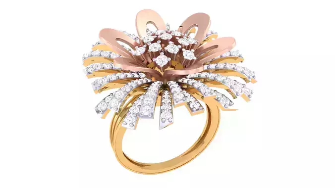 Women Cocktail Ring 3dm STL OBJ FBX Renders Details