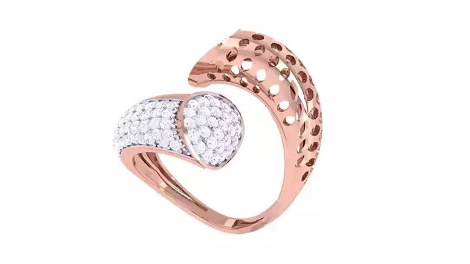 Women Open End Ring 3dm STL OBJ FBX Renders Details