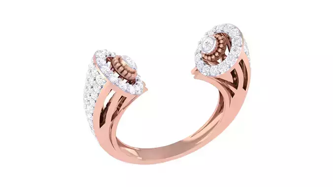 Women Open End Ring 3dm STL OBJ FBX Renders Details