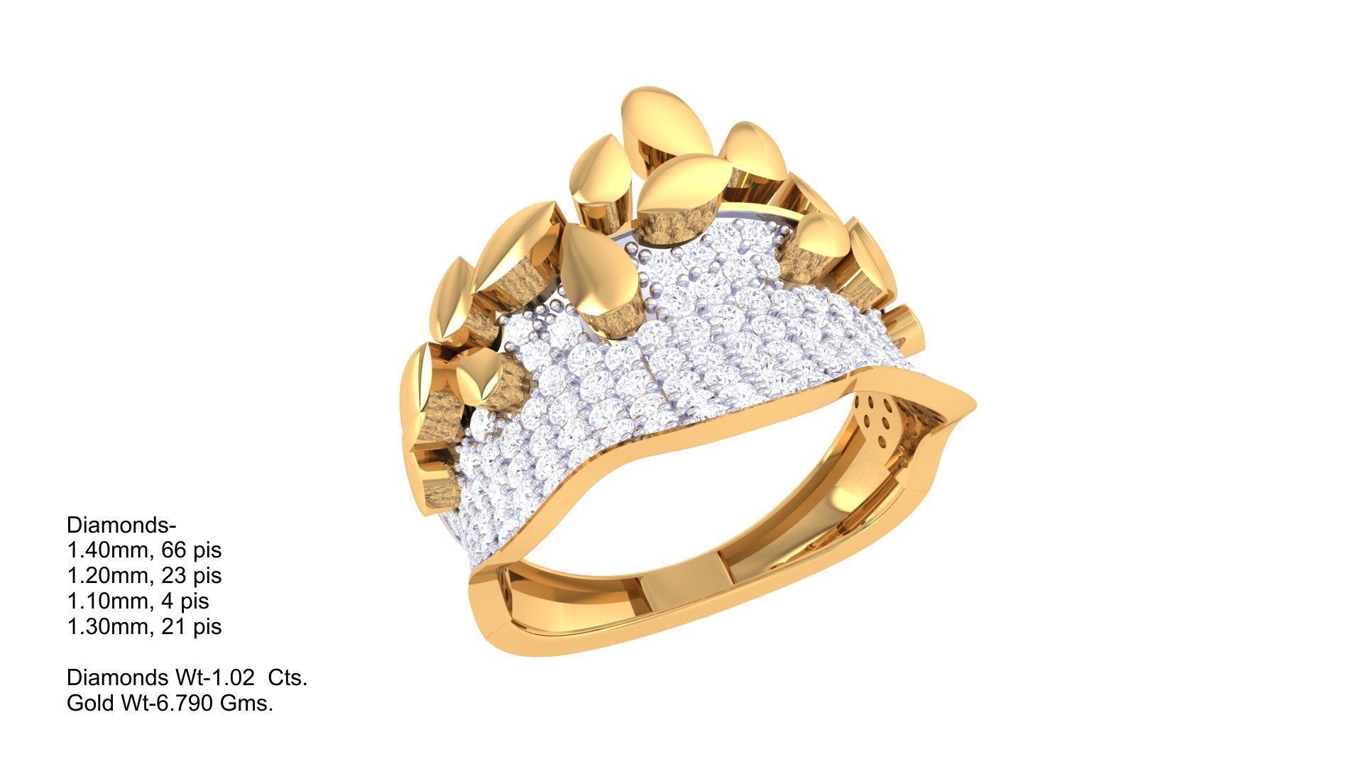 Women Ring 3dm STL OBJ FBX Renders Details 3D print model_1