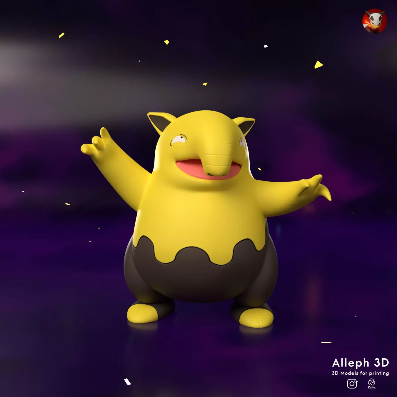 Pokemon drowzee 3D print model_0