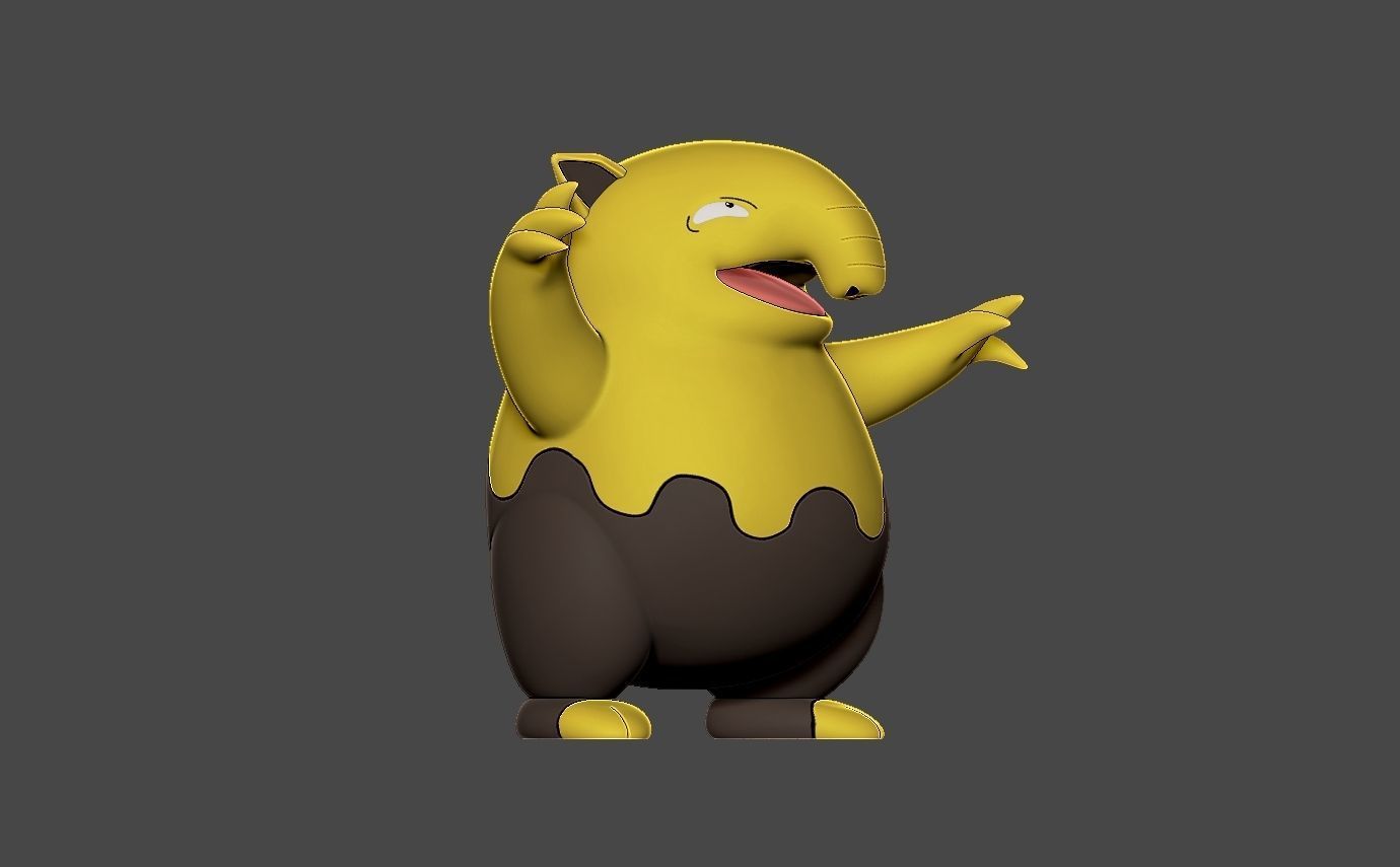 Pokemon drowzee 3D print model_3