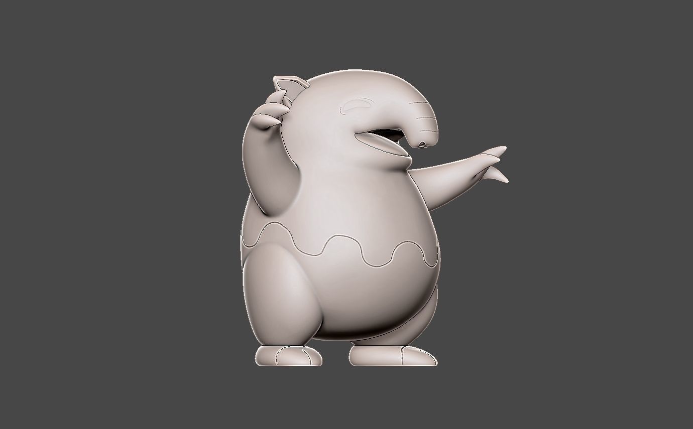 Pokemon drowzee 3D print model_4