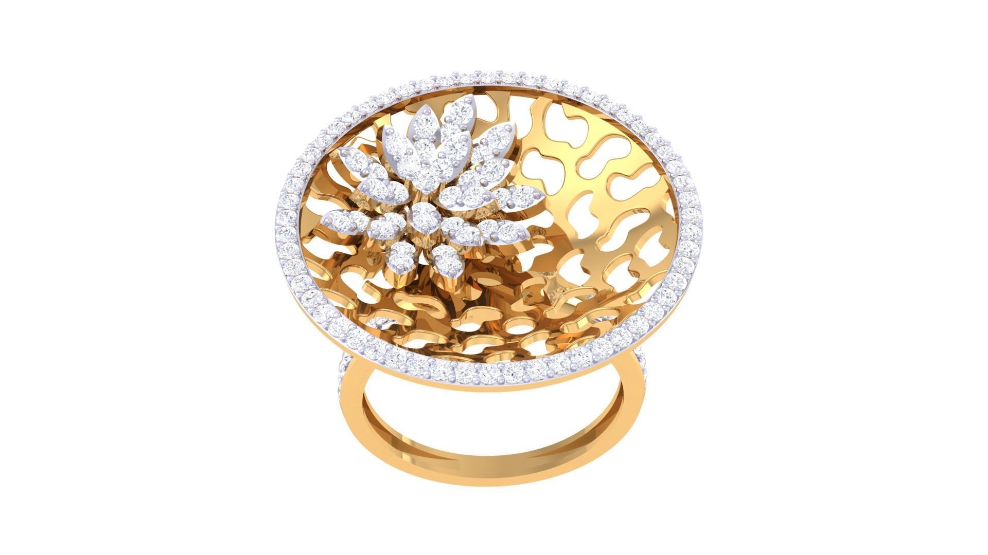 Women Cocktail Ring 3dm STL OBJ FBX Renders Details 3D print model_3