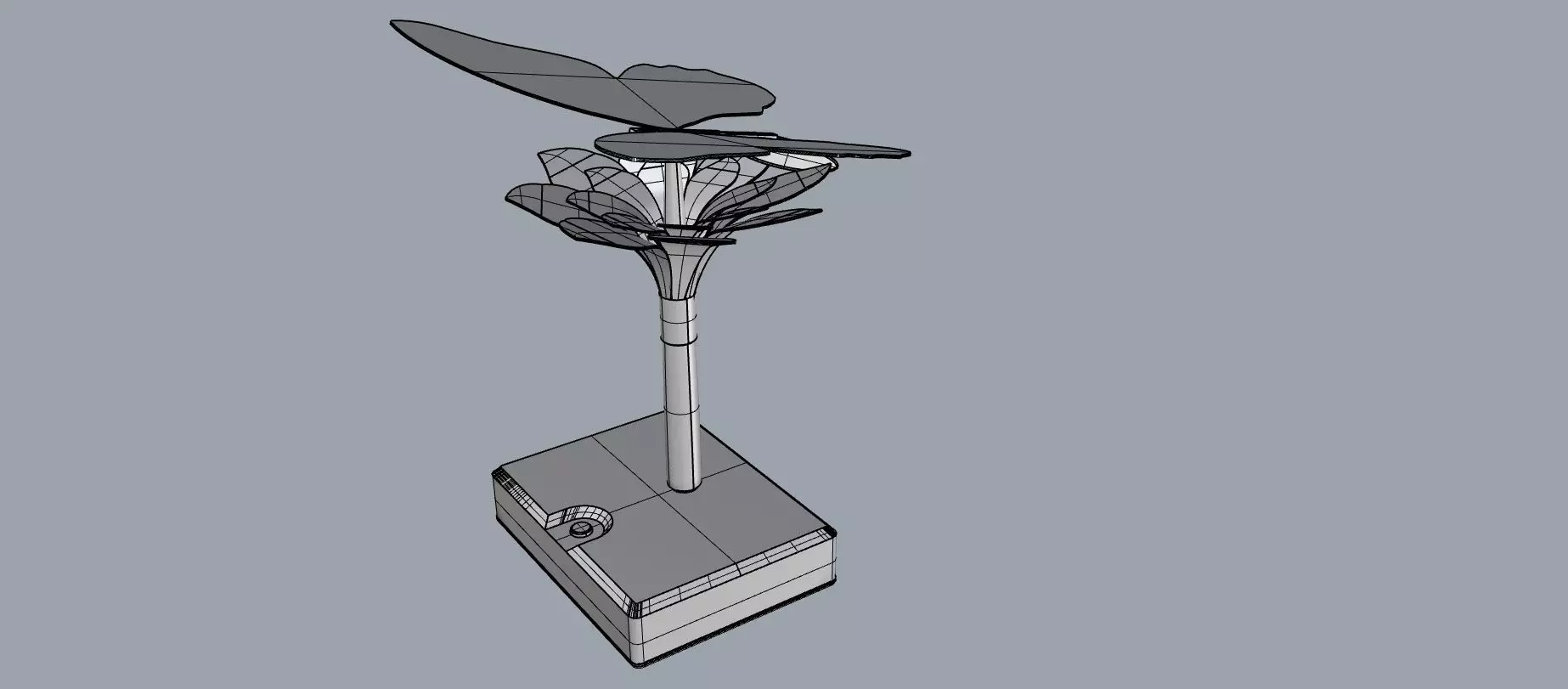 butterfly flower 3D model_0