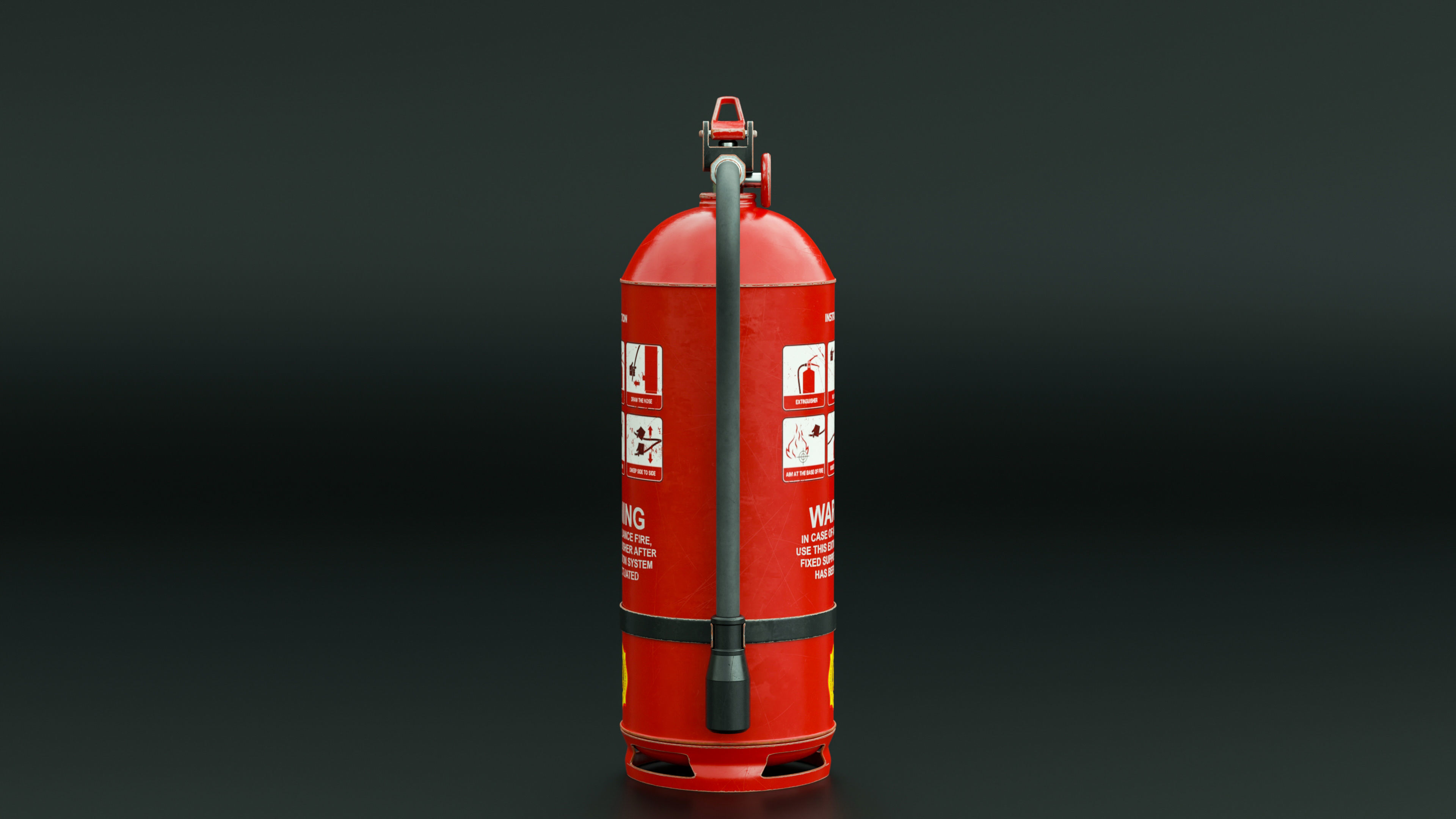 Fire extinguisher portable handheld Low-poly 3D model_2