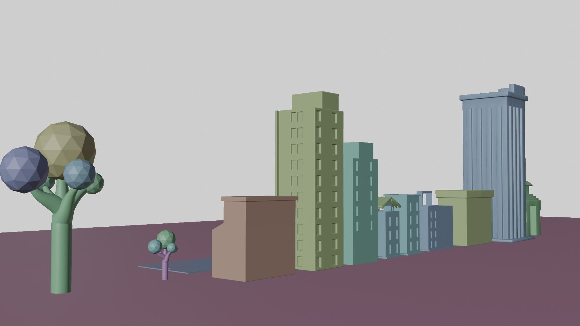 Urban - Low Poly 3d city building model Low-poly 3D model_14