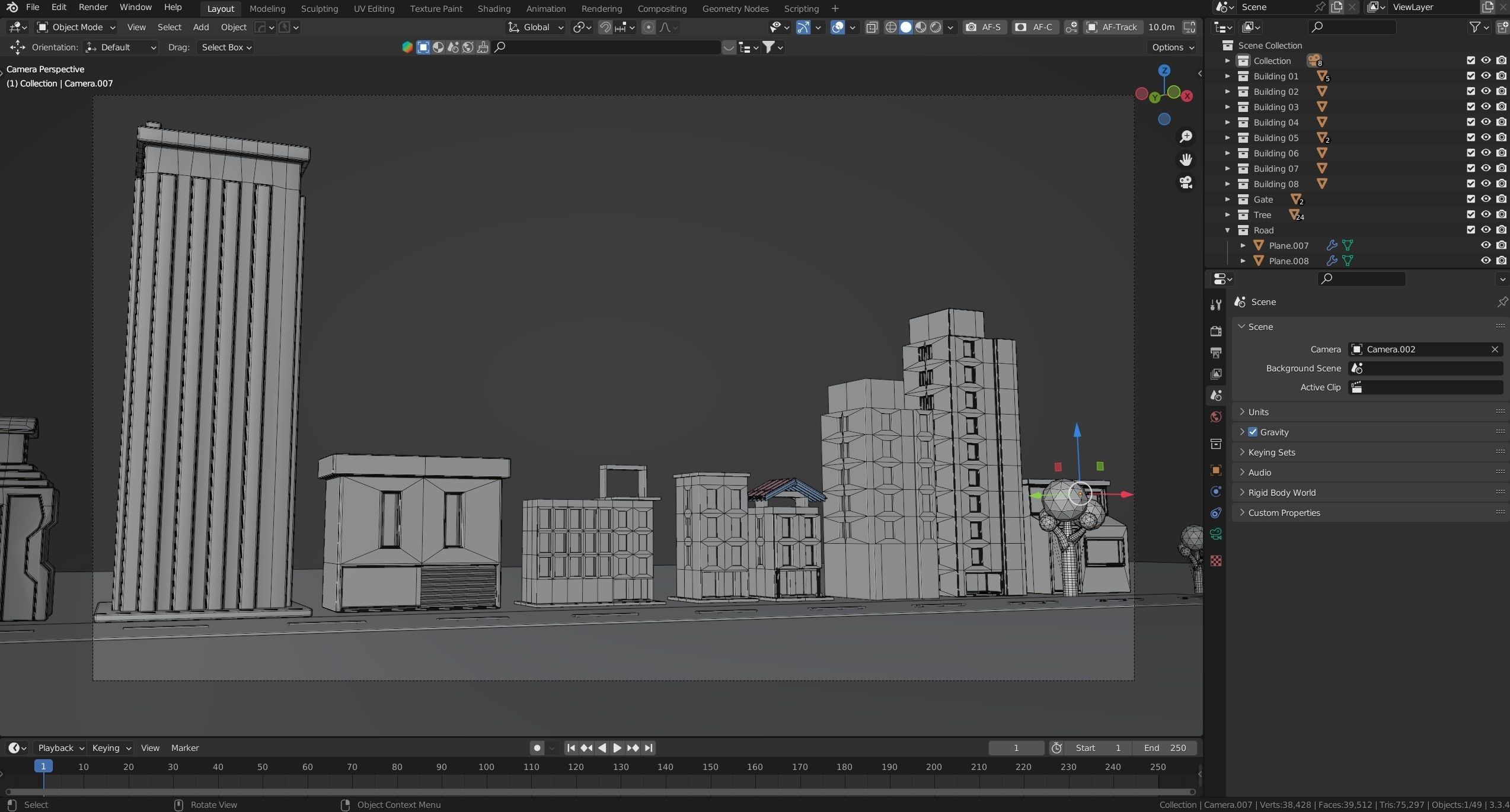 Urban - Low Poly 3d city building model Low-poly 3D model_18